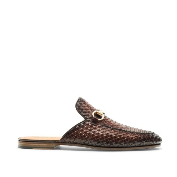 Bashwood Handmade Brown Knitting Leather Mules For Men - Picture 1 of 4